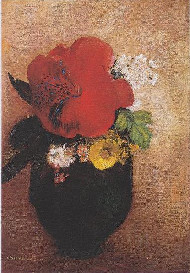 Odilon Redon The red poppy Germany oil painting art